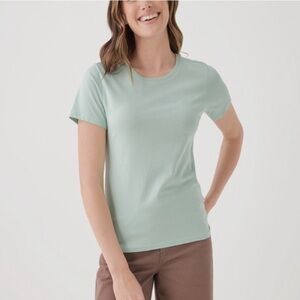 Pact Women's Organic Cotton Softspun Crew Neck Tee - Sea Spray
